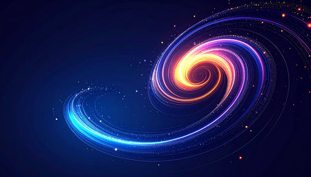 abstract background with glowing spiral. Vector illustration. Eps 10.の素材