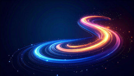 abstract background with glowing lines. Vector illustration. Eps 10.の素材