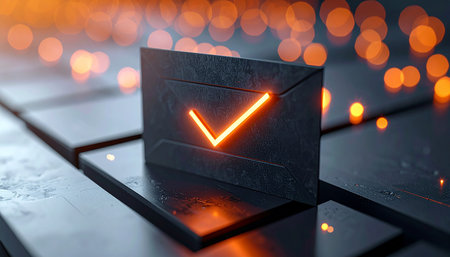 Close-up of a red check box on a computer keyboard. 3D renderingの素材