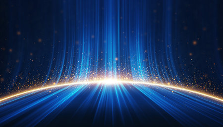 abstract background with rays of light and space for your text.の素材