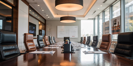Interior of a conference room in a modern business center. Meeting roomの素材
