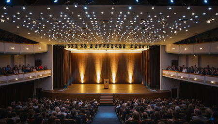 Speaker at Business Conference and Presentation. Audience in the conference hall.の素材