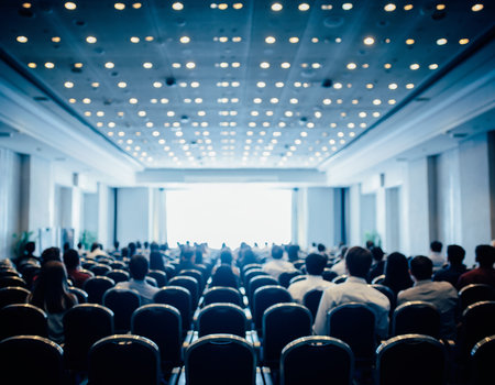 Business Conference and Presentation. Audience in the conference hall.の素材