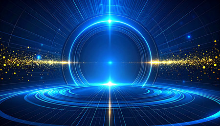 Abstract technology background. Futuristic interface. Vector illustration for your designの素材