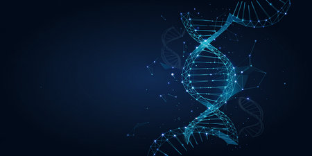 DNA molecule structure. Science and medical background. Graphic concept for your designの素材