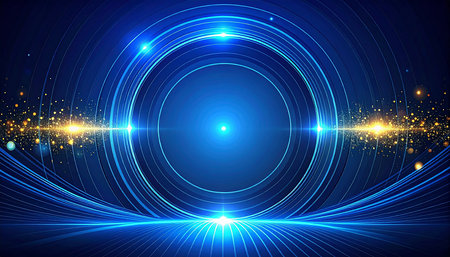 Abstract technology circles background. Vector illustration for your design. EPS10の素材