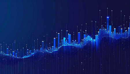 Futuristic abstract background. Big data visualization. Graphic concept for your designの素材