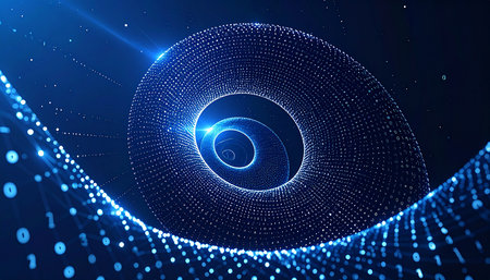 Abstract digital background. 3d rendering. Futuristic technology style.の素材