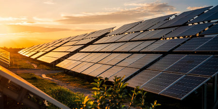 Solar panels, photovoltaic modules for renewable electric energy production.の素材