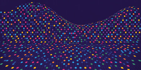 Abstract colorful digital equalizer background. Digital equalizer technology concept. Vector illustrationの素材