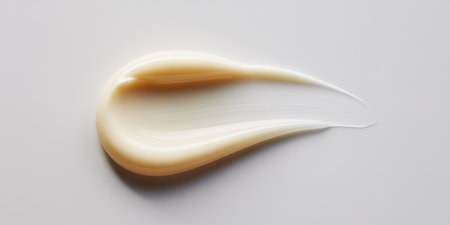 Cosmetic cream on a white background. Close-up of a cosmetic cream.の素材
