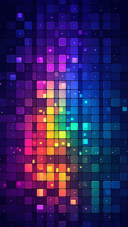 Colorful pixel mosaic background. RGB EPS 10 vector illustration, no transparencyの素材