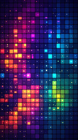 Abstract colorful mosaic background with squares. Vector illustration. Eps 10.の素材