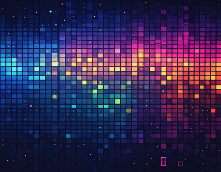 abstract colorful background with squares in blue and pink colors, vector illustrationの素材