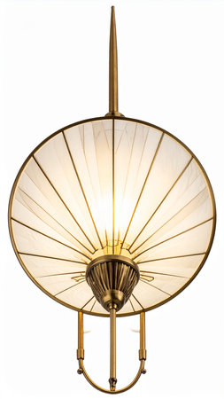 Vintage chandelier isolated on white background with clipping path.の素材