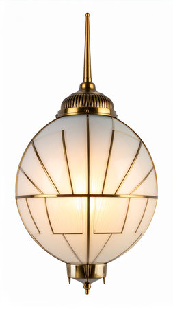 vintage chandelier isolated on white background with clipping path.の素材