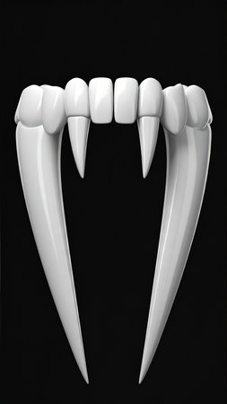 Tooth on a black background. 3D illustration. 3D rendering.の素材