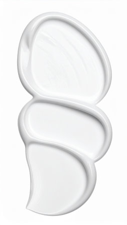 cosmetic cream on a white background. close-up. isolatedの素材