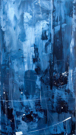 abstract blue background texture with grunge brush strokes and splashesの素材
