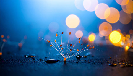 Futuristic abstract background with connecting dots and lines. Network conceptの素材