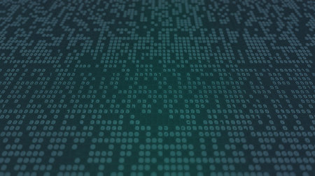 Binary code background. Big data code representation. 3D renderingの素材