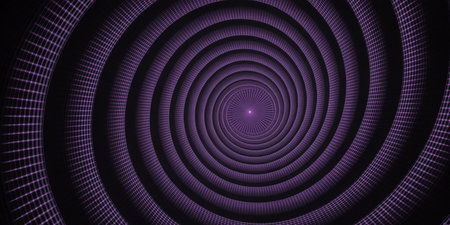 3D surreal illustration. Sacred geometry. Mysterious psychedelic relaxation pattern. Fractal abstract texture. Digital artwork graphic astrology magicの素材