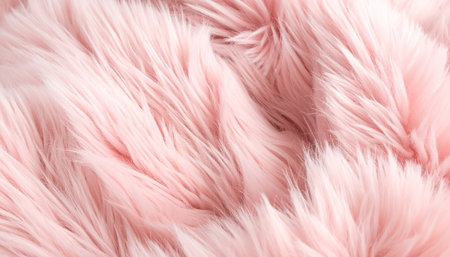 Pink fur texture background. Closeup of pink fluffy fur texture background.の素材