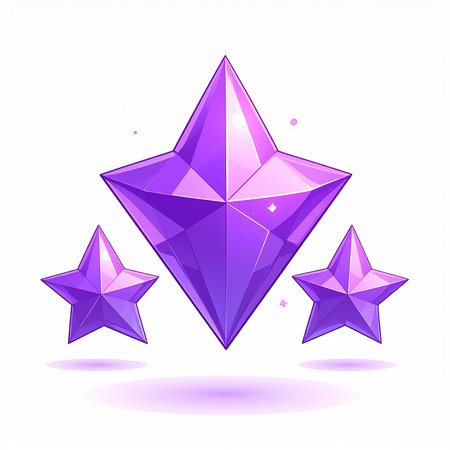Vector illustration of a purple star on a white background. Eps 10の素材