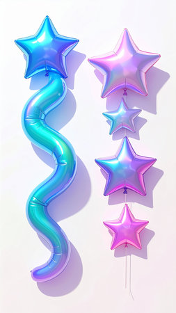 3D rendering of a blue abstract spiral isolated on white background.の素材