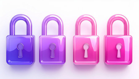 3D render of balloons in the shape of a crescent.の素材