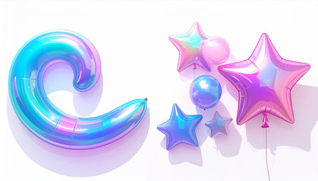 Illustration of a set of locks in different colors on a white backgroundの素材