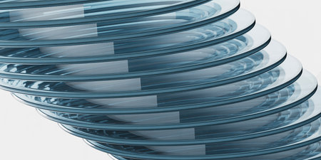 Abstract 3d rendering of chaotic wavy surface. Futuristic background with dynamic waves.の素材