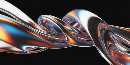 3d illustration of abstract geometric composition,digital art works. Computer generated graphics.の素材