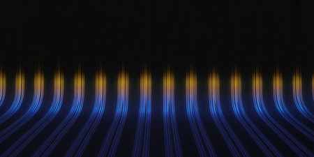abstract background with stripes and lines in black and blue colors.の素材