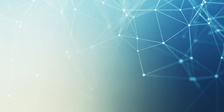 Abstract polygonal space low poly dark background with connecting dots and lines. Connection structure. 3d renderingの素材