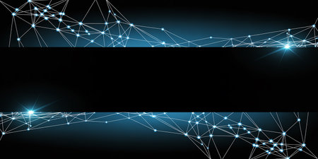 Abstract technology background with connection lines and dots. 3d rendering.の素材