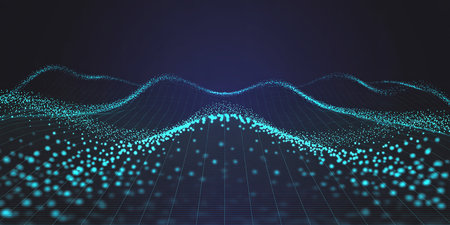Abstract digital background. Big data visualization. Futuristic technology style.の素材