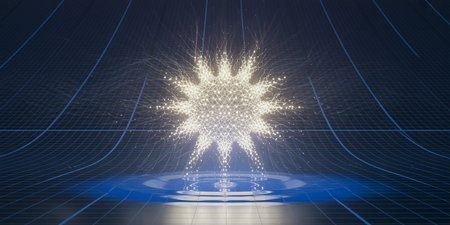 3d rendering of abstract technology digital background. High tech concept.の素材