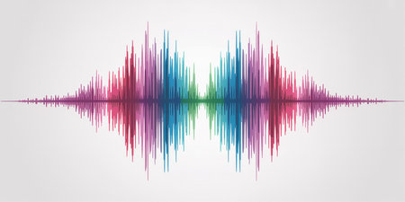 Sound wave vector background. Colorful sound wave. Audio equalizer.の素材