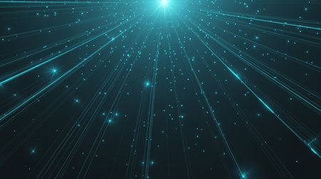 Abstract light rays vector background. Futuristic technology style. Elegant background for business tech presentations.の素材