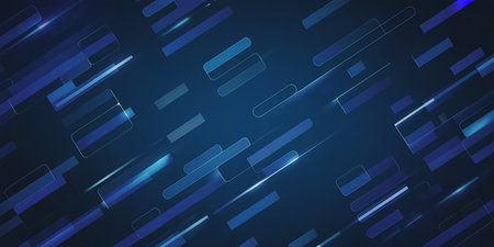 Abstract blue background with stripes, lines and light effects. Vector illustrationの素材