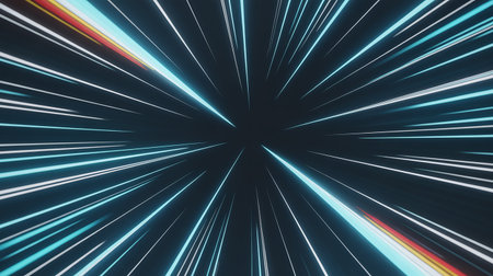 Abstract ray burst background, 3d render. Computer digital drawing.の素材