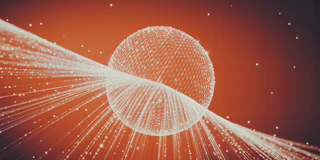 Abstract polygonal space low poly dark background with connecting dots and lines. Connection structure. 3d renderingの素材