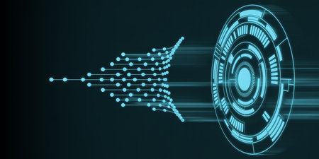 Abstract future technology concept. Circuit board, high computer color background. Vector illustrationの素材