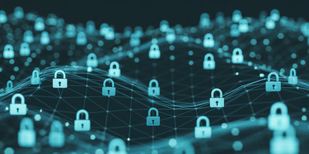 Cyber security, data protection, information safety and encryption. 3D renderingの素材