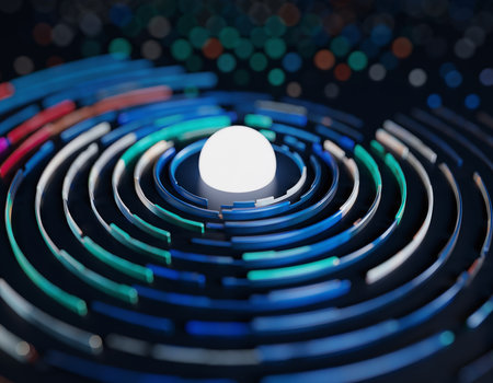 Female hand with beautiful manicure and long brown hair on white backgroundの素材