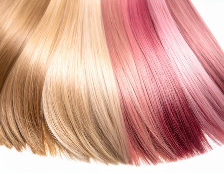 highlight hair texture abstract fashion style background - pink and golden colorの素材