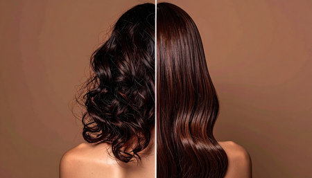 Beautiful woman before and after treatment. Before and after treatment.の素材