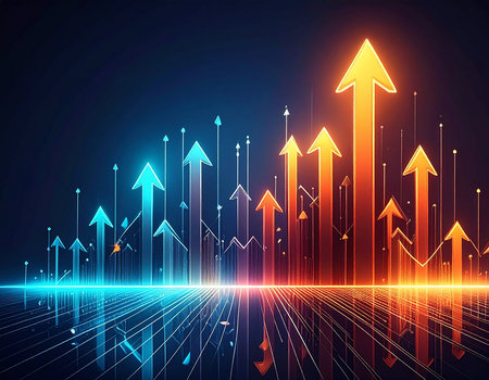 abstract background with arrows and space for your text, vector illustrationの素材