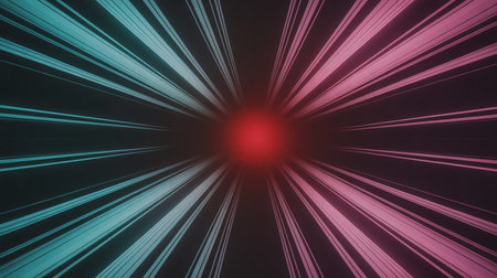 Abstract rays of light. Laser beams. Starburst background. 3d renderingの素材